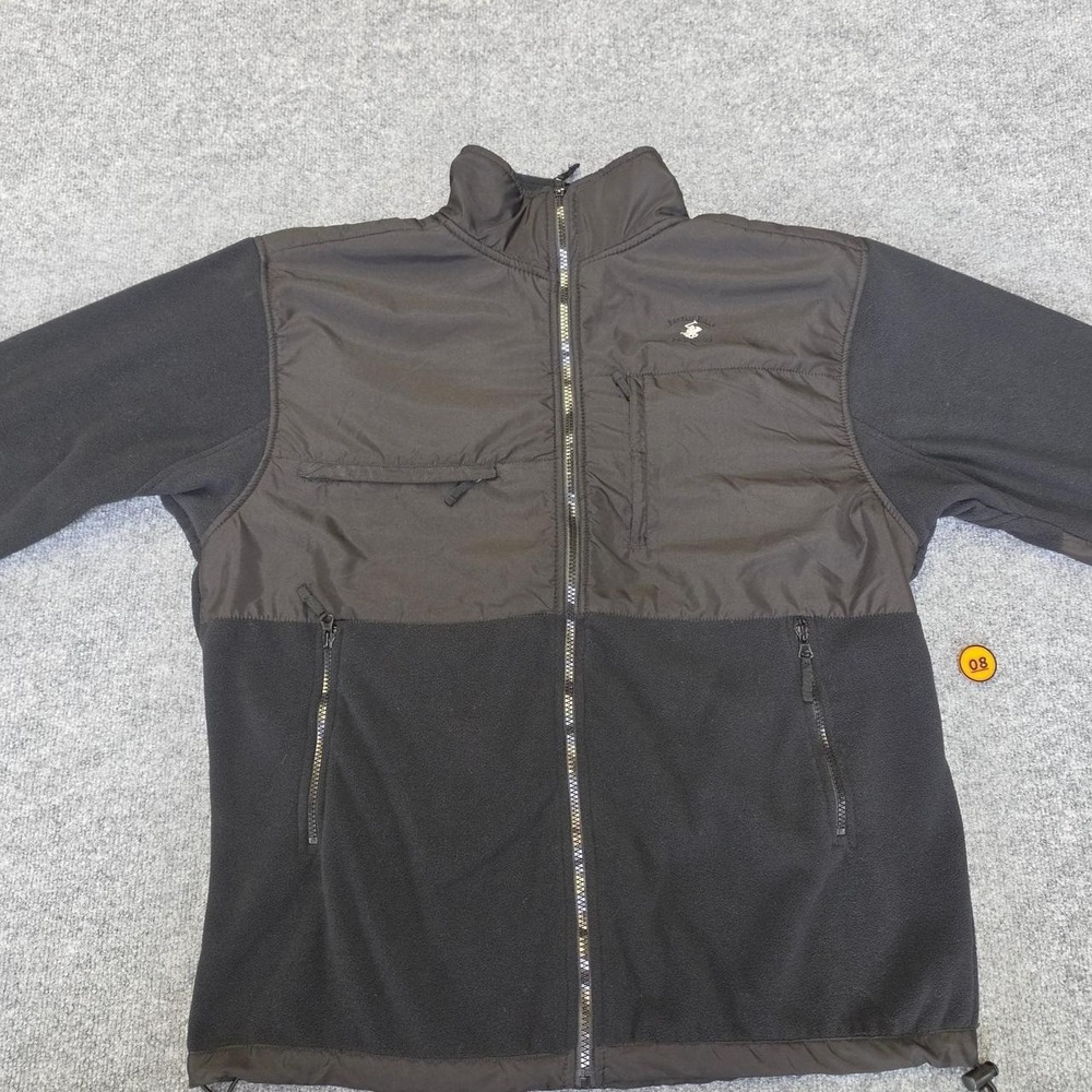 Beverly Hills Polo Club black fleece jacket Classic Style Size: L